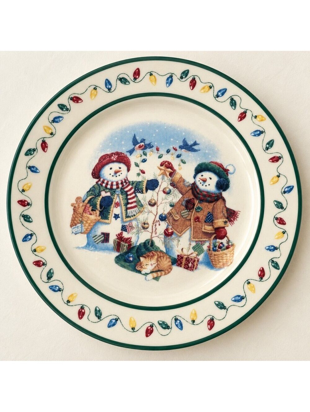 Longaberger Flurry Snowball Christmas 1999 Snowman 9" Collector Plate